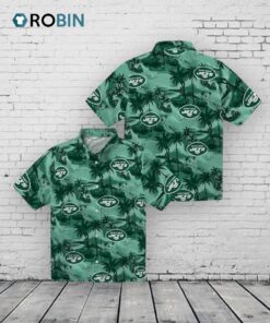 New York Jets Coastal Palms Hawaiian Shirt