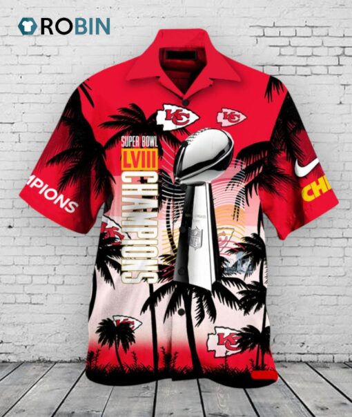 NFL Kansas City Chiefs Palm Tree Hawaiian Shirt, Short