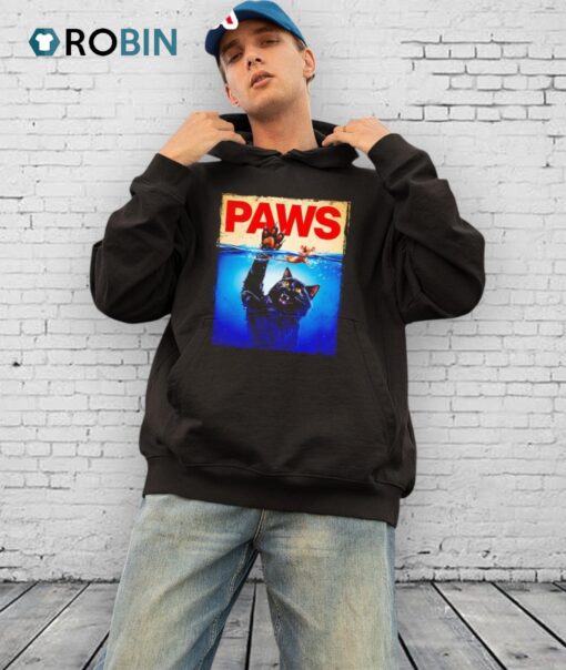 Paws Parody Black Cat Shirt