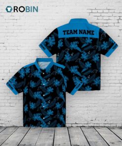 Personalized Carolina Panthers Botanical Hawaiian Shirt