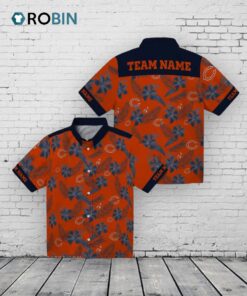 Personalized Chicago Bears Botanical Hawaiian Shirt