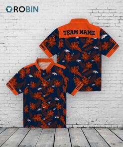 Personalized Denver Broncos Botanical Hawaiian Shirt