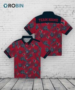 Personalized Houston Texans Botanical Hawaiian Shirt