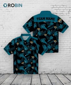 Personalized Jacksonville Jaguars Botanical Hawaiian Shirt