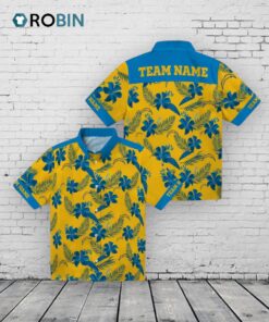 Personalized Los Angeles Chargers Botanical Hawaiian Shirt Personalized Los Angeles Chargers Botanical Hawaiian Shirt