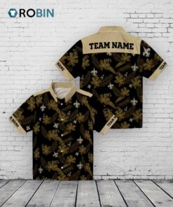 Personalized New Orleans Saints Botanical Hawaiian Shirt Personalized New Orleans Saints Botanical Hawaiian Shirt