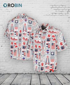 Philadelphia Phillies Button Up Hawaiian Shirt