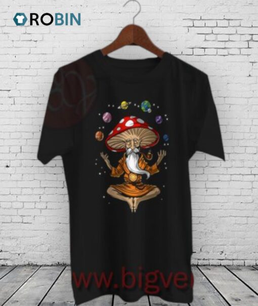 Planet Meditation Magic Mushroom Yoga Funny Shirt