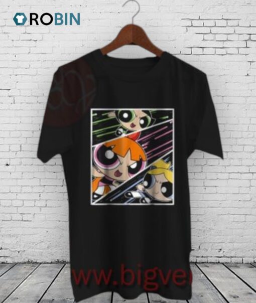 Powerpuff Girls Panel Light Show Graphic Shirt