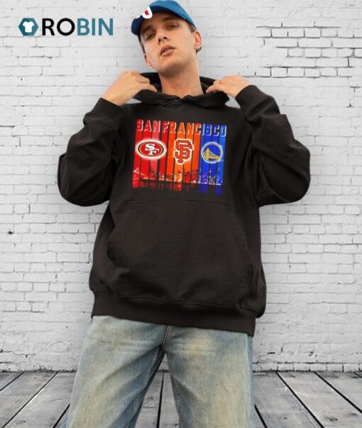 San Francisco 49ers X San Francisco Giants X Golden State Warriors Night City Shirt