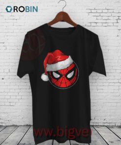 Santa Head Spiderman Shirt