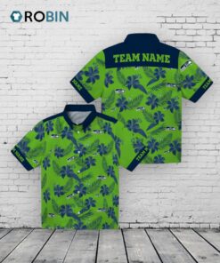 Seattle Seahawks Custom Botanical Hawaiian Shirt Seattle Seahawks Custom Botanical Hawaiian Shirt