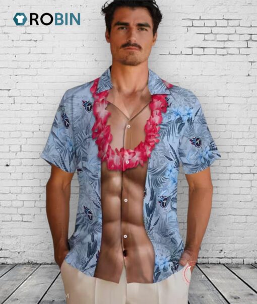 Tennessee Titans Chest Illusion Hawaiian Shirt