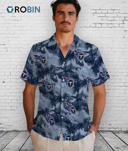 Tennessee Titans Coastal Palms Hawaiian Shirt