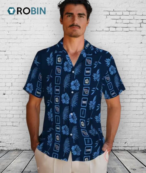 Tennessee Titans Framed Floral Hawaiian Shirt