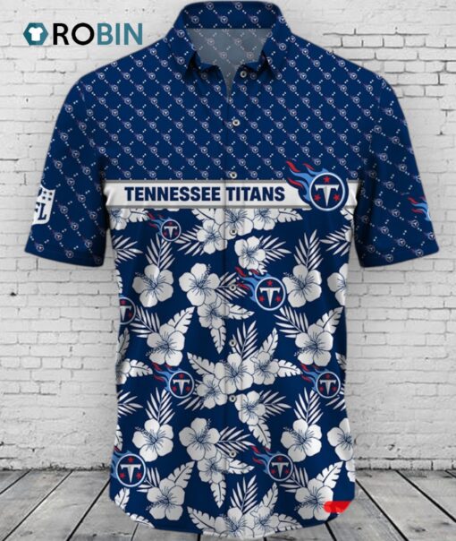 Tennessee Titans NFL Palm Leaves Hawaiian Shirt