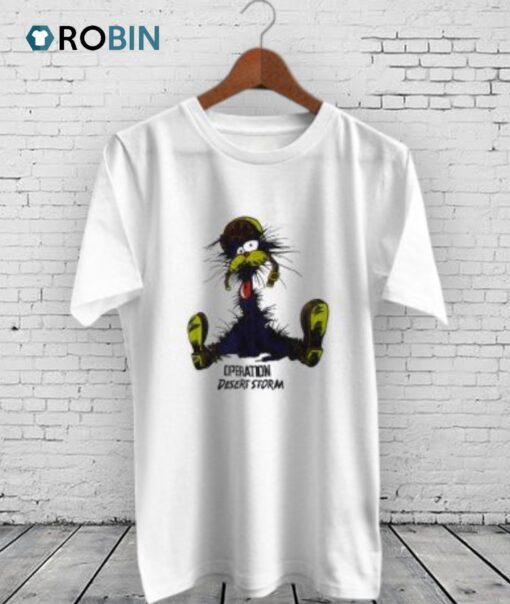 The Cat Operation Desert Storm Cartoon Shirt
