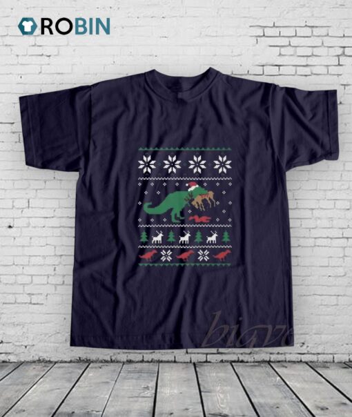 Ugly Christmas Dinosaur Shirt
