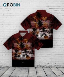 Washington Commanders Sunset Scene Burgundy Hawaiian Shirt Washington Commanders Sunset Scene Burgundy Hawaiian Shirt