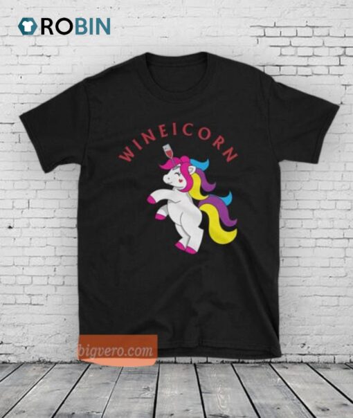Wineicorn Unicorn Wine Lover Unisex Shirt