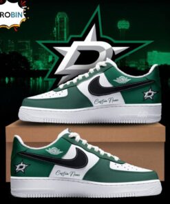 2025 Limited Edition Dallas Stars Custom Name Air Force 1 Shoes