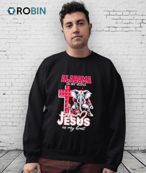 Alabama In My Veins Jesus In My Heart Mascot Shirt