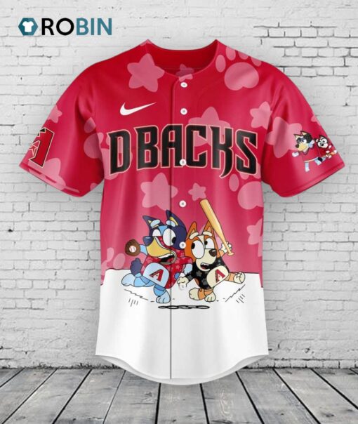 Arizona Diamondbacks Bluey and Bingo Baseball Jersey Shirt Style