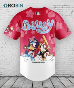 Arizona Diamondbacks Bluey and Bingo Baseball Jersey Shirt Style Arizona Diamondbacks Bluey and Bingo Baseball Jersey Shirt Style
