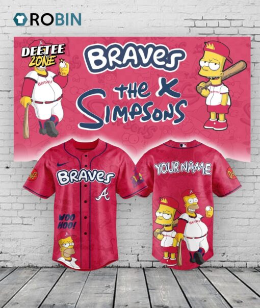 Atlanta Braves x The Simpsons Heritage Baseball Baseball Jersey Shirt Style