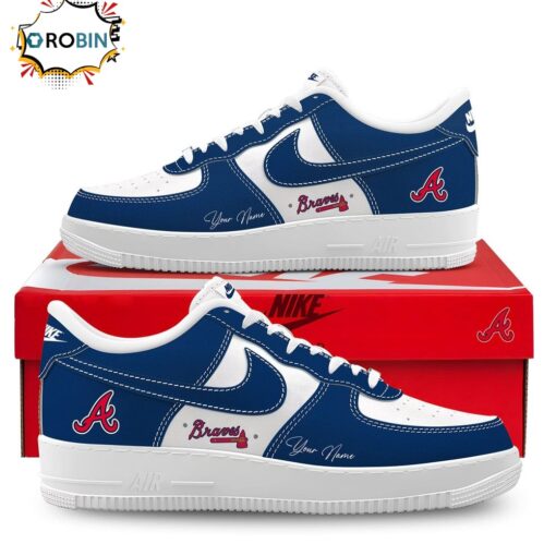 Atlanta Braves Customized Air Force Sneaker Shoes