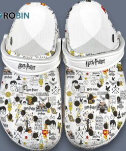 Baby Yoda And Harry Potter In Magic World White Classic Crocs