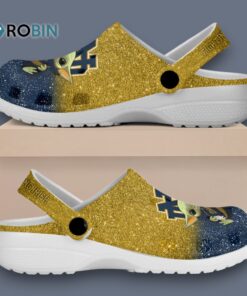 Baby Yoda And Ireland Notre Dame Fighting NCAA Sport Classic Crocs