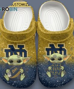 Baby Yoda And Ireland Notre Dame Fighting NCAA Sport Classic Crocs