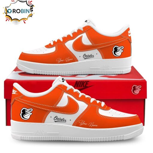 Baltimore Orioles Customized Air Force Sneaker Shoes