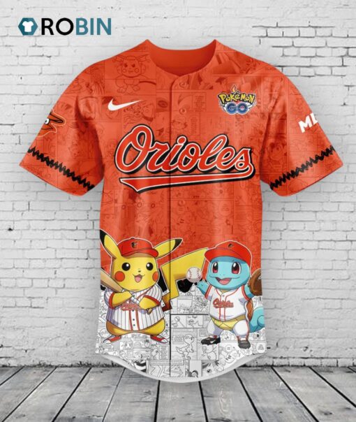 Baltimore Orioles x Polemon GO Special Edition Baseball Jersey Shirt Style