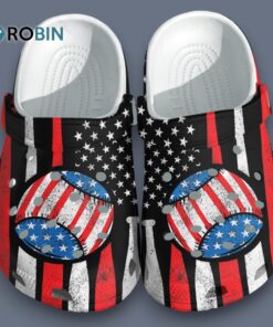 Baseball Play Sport 4Th Of July Shoes Gift Men Women   Player Sport Spirit America Flag Shoes Birthday Gift