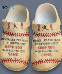 Baseball Striking Out Classic Clogs Shoes