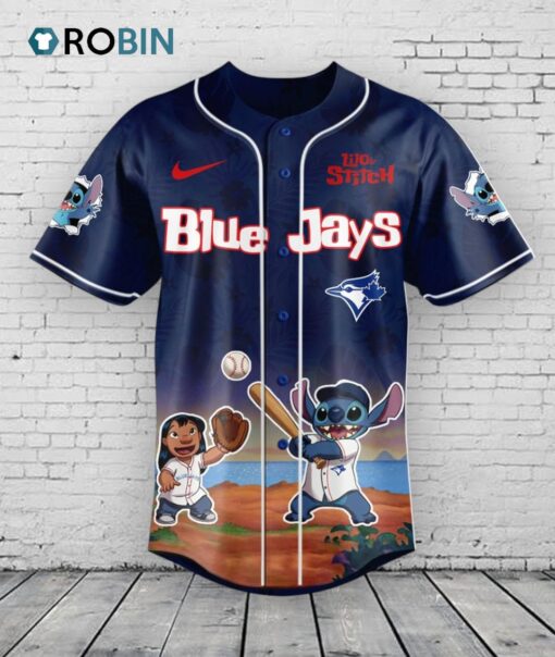 Blue Jays x Lilo & Stitch Limited Edition Baseball Jersey Shirt Style