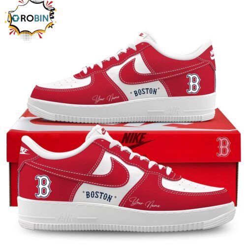 Boston Red Sox Customized Air Force Sneaker Shoes