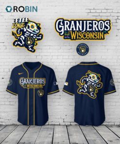 Brewers Baseball Limited Granjeros de Wisconsin 2025 Navy Baseball Jersey Shirt Style Brewers Baseball Limited Granjeros de Wisconsin 2025 Navy Baseball Jersey Shirt Style