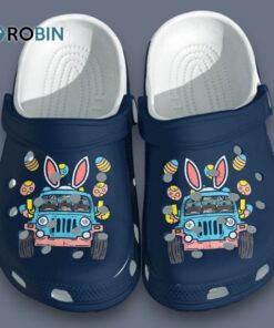 Bunny Jeep Bulldog Cute Happy Easter Bunny Eggs Classic Crocs