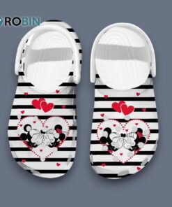 Charming Classic Shoes Mickey Kissing Minnie Cartoon Crocs for Men, Women, Kid