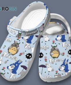 Chilling Blue Shoes Totoro Next Door Ghibli Anime Clogs For Kids