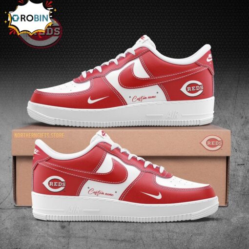 Cincinnati Reds Air Force Sneakers Custom Name For Fans Shoes