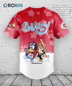 Cincinnati Reds Bluey and Bingo Baseball Jersey Shirt Style Cincinnati Reds Bluey and Bingo Baseball Jersey Shirt Style
