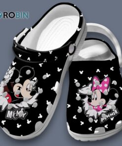 Classic Black Slippers Mickey & Minnie Cartoon Classic Crocs Classic Black Slippers Mickey & Minnie Cartoon Classic Crocs