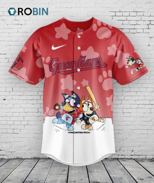 Cleveland Guardians Bluey and Bingo Baseball Jersey Shirt Style