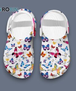 Colorful Butterfly Pattern 3D Printed Crocs