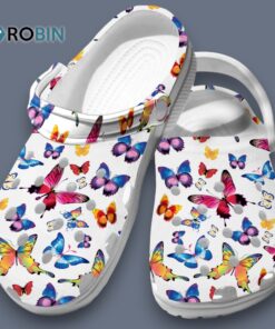 Colorful Butterfly Pattern 3D Printed Crocs