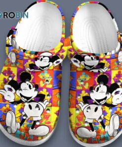 Colorful Mickey Mouse Crocband clogs